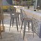 Flash Furniture Lincoln 4 Pack 30'' High Silver Antique Finish with Clear Coat Indoor Barstool with Back 4-XU-DG-TP001B-30-GG - alternate 1